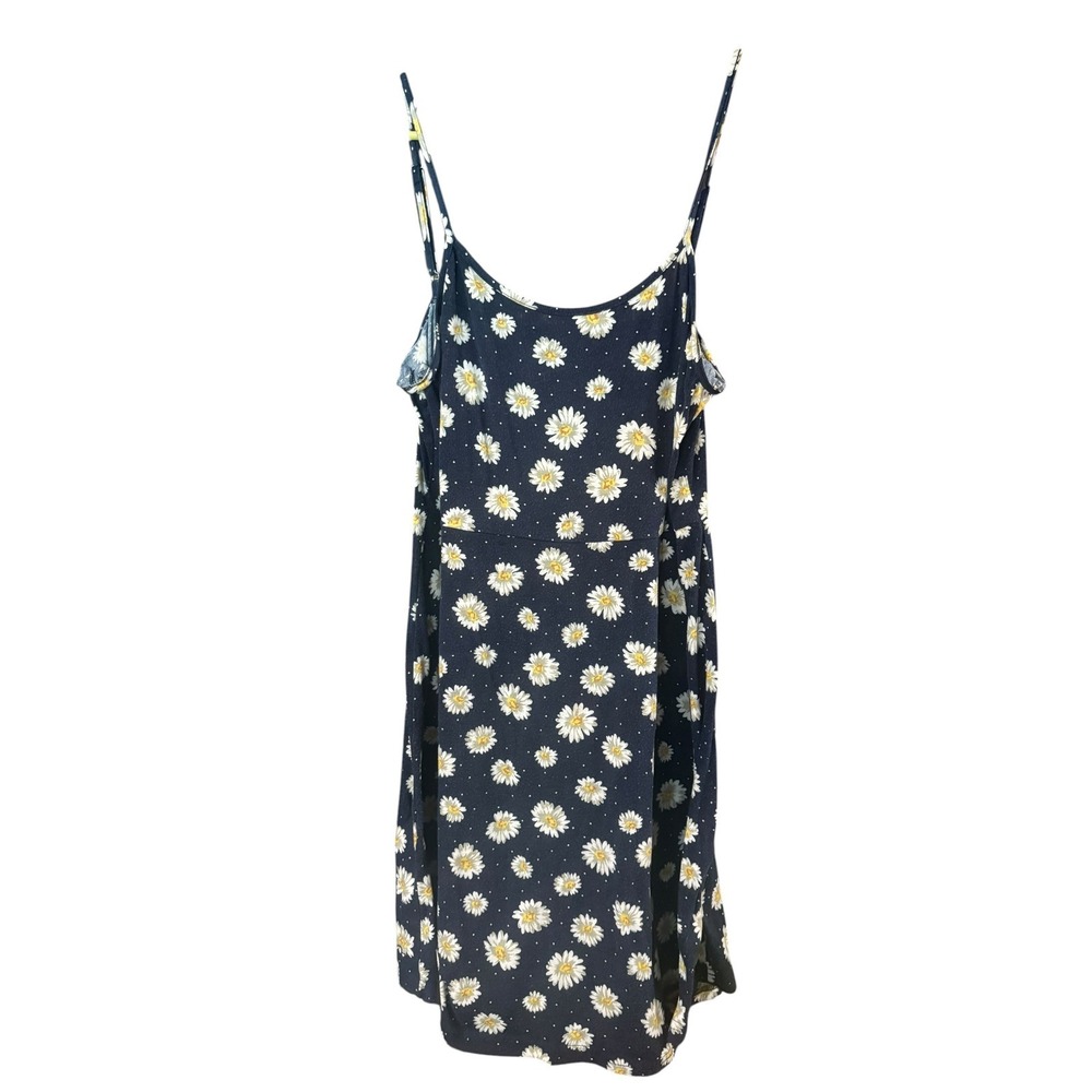 Timsem Navy Blue Daisy Print Mini Dress XL Spaghetti Strap Floral Sundress